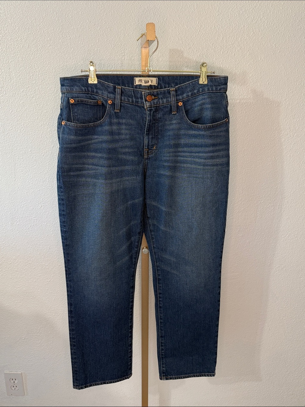 Madewell- Mid-Rise 90’s Straight Jeans in Washed Indigo- 30P